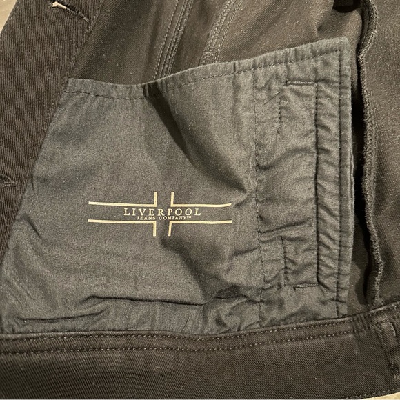Black Trucker Jacket Liverpool Small Denim Jean Jacket - Picture 6 of 14
